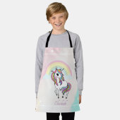 Magisches Einhorn, Regenbogen, Sterne Schürze (Getragen)