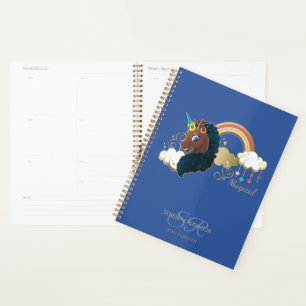 Magisches Einhorn Regenbogen & Wolken Design Planer