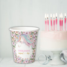 Magisches Einhorn Rosa Blume Geburtstag