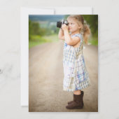 Magisches Einhorn Rosa Gelbe Kinder Foto Geburtsta Einladung (Rückseite)