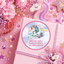 Magisches Einhorn Rosa Lila Mädchen Geburtstagsauf