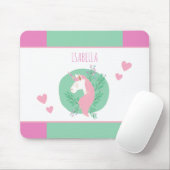 Magisches Einhorn Rosa und Aquamariner Name des kl Mousepad (Mit Mouse)