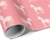 Magisches Einhorn-Rosa-Wrapping-Papier Geschenkpapier (Rolleneckpunkt)