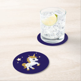 Magisches Einhorn Runder Pappuntersetzer