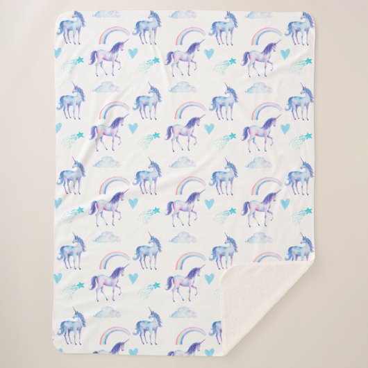 Magisches Einhorn Sherpadecke (Vorderseite)