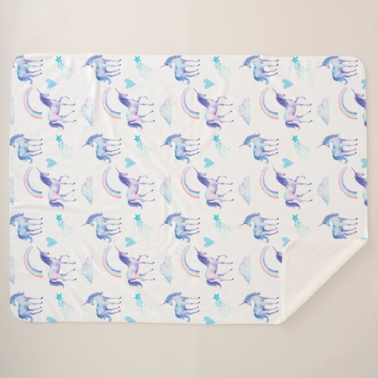 Magisches Einhorn Sherpadecke (Vorderseite (Horizontal))