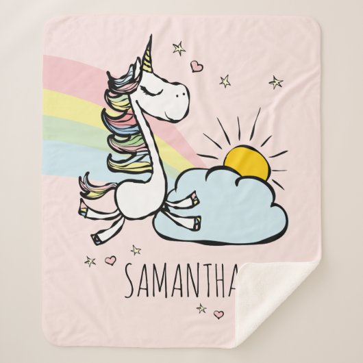 Magisches Einhorn Sherpadecke (Vorderseite)