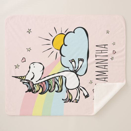 Magisches Einhorn Sherpadecke (Vorderseite (Horizontal))