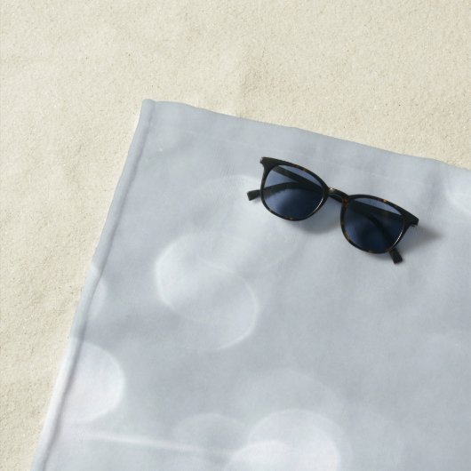 Magisches Einhorn, Silberner Glitzer Bokeh-Persona Strandtuch (Beispiel)