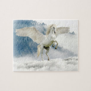 Magisches Einhorn tanzt in den Wolken Puzzle