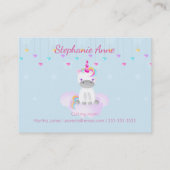 Magisches Einhorn Telefonnummerkarte (Rückseite)