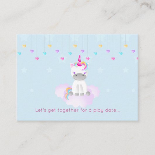 Magisches Einhorn Telefonnummerkarte (Vorderseite)