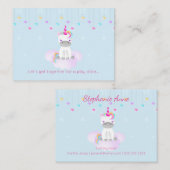 Magisches Einhorn Telefonnummerkarte (Vorne/Hinten)