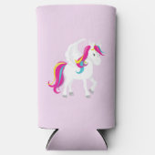 Magisches Einhorn über Lila Personalisierte Überze Selters Dosenkühler (Vorderseite)