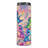 Magisches Einhorn und Dinosaurier-Abenteuer Thermosbecher (Rückseite)