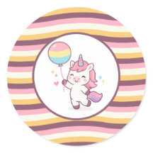Magisches Einhorn- und Regenbogen-Mädchen-Geburtst
