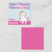Magisches Einhorn Valentins Klassenzimmer Mitteilungskarte (Vorne/Hinten)