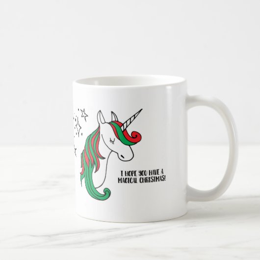 Magisches Einhorn-Weihnachten Kaffeetasse (Rechts)
