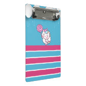 Magisches Einhorndesign Mini Klemmbrett (Schrägansicht)