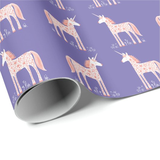 Magisches Einhornpapier für Lila Umschläge Geschenkpapier (Rolleneckpunkt)
