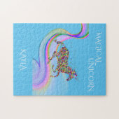 Magisches Einhornpuzzle mit personalisiertem Namen Puzzle (Horizontal)