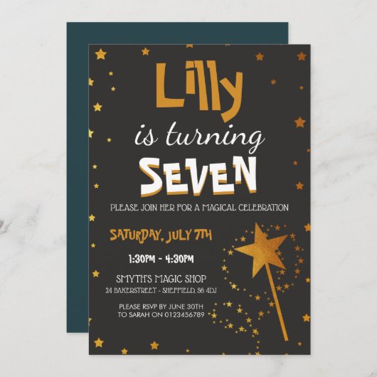 Magisches Einladung (Vorne/Hinten)