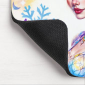 Magisches Eiself Schneewald gefrorenes Märchen Mousepad (Ecke)