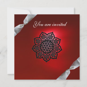 MAGISCHES EVENT Band weiß rot Champagner Einladung