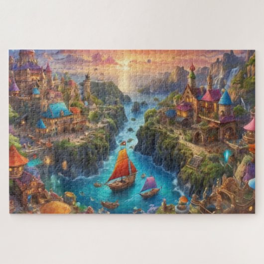 Magisches Fantasiereich - Hartes Lösen Puzzle (Horizontal)