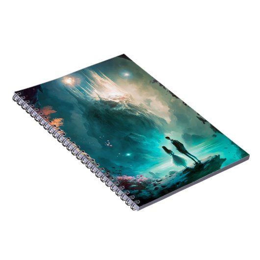 Magisches Fantasy Landscape Art Notebook Notizblock (Rechte Seite)