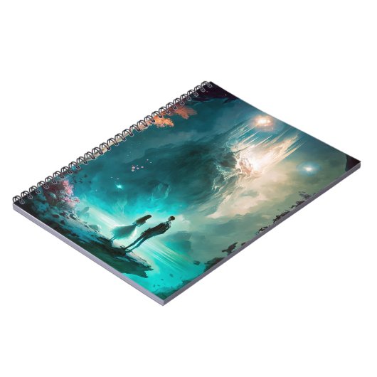 Magisches Fantasy Landscape Art Notebook Notizblock (Linke Seite)