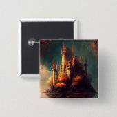 Magisches Fantasy-Schloss Button (Vorne & Hinten)