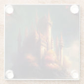 Magisches Fantasy-Schloss Glasuntersetzer (Rückseite)