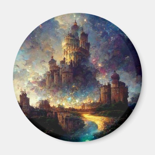 Magisches Fantasy-Schloss Magnet (Vorne)