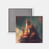Magisches Fantasy-Schloss Magnet (Vorderseite/Rückseite)