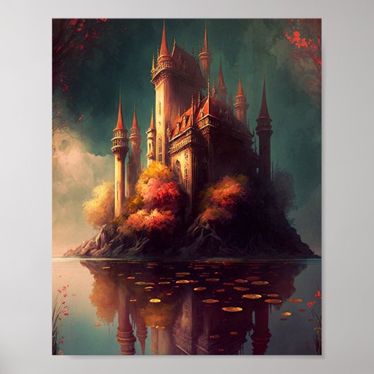 Magisches Fantasy-Schloss Poster (Vorne)