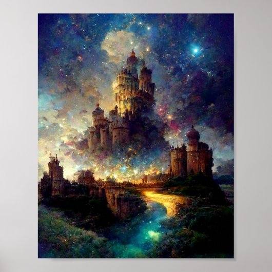 Magisches Fantasy-Schloss Poster (Vorne)