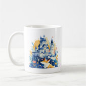 Magisches Fantasy-Schloss und fröhlicher Fox Kaffeetasse (Links)