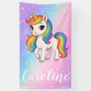 Magisches farbenfrohes Einhorn-Banner Banner