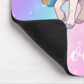 Magisches farbenfrohes Einhorn Mousepad (Ecke)