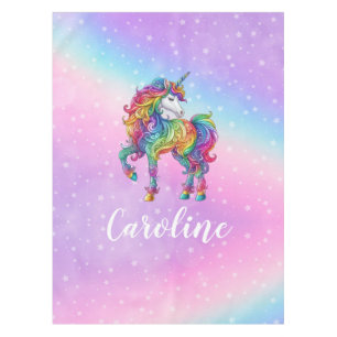 Magisches farbenfrohes Einhorn Tischdecke