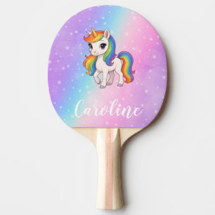 Magisches farbenfrohes Einhorn Tischtennis Schläger