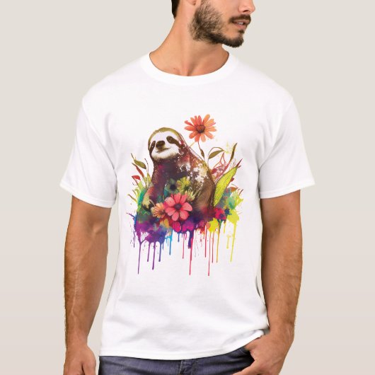 Magisches Faultier T-Shirt (Vorderseite)