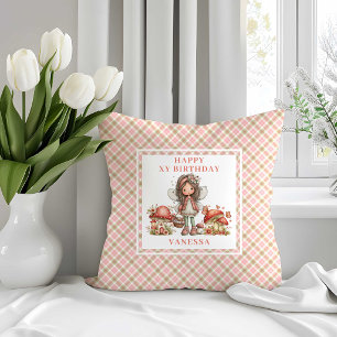 Magisches Feen 6. Geburtstag Pastell Blumen Kissen