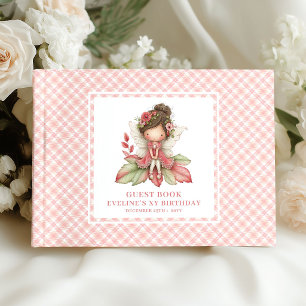 Magisches Feen-Mädchen Geburtstags Florales Rosa G Gästebuch