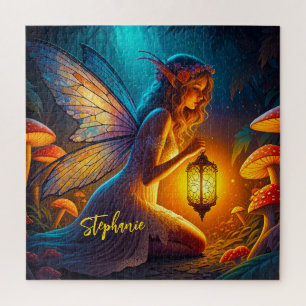 Magisches Feenwesen im Fantasy-Garten Puzzle