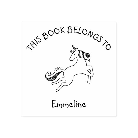 Magisches fliegendes Unikorn Dieses Buch gehört zu Gummistempel (Prägung)