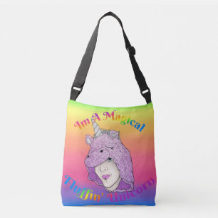 Magisches Fluffin-Einhorn-All-Over-Print-Tasche Tragetaschen Mit Langen Trägern