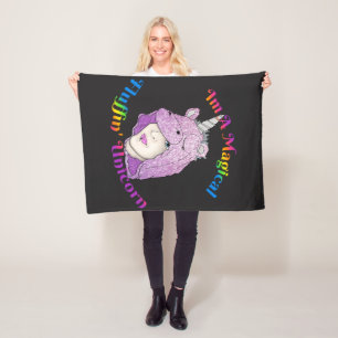Magisches Fluffin Unicorn Fleece Blanket, klein