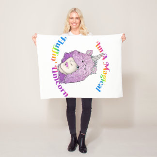 Magisches Fluffin Unicorn Fleece Blanket, klein